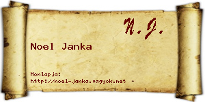 Noel Janka névjegykártya